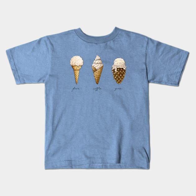 Ice-Cream Cones Kids T-Shirt by molshevska